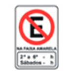 R-6a 2 Proibido estacionar na faixa amarela R-6a 2 Proibido estacionar na faixa amarela